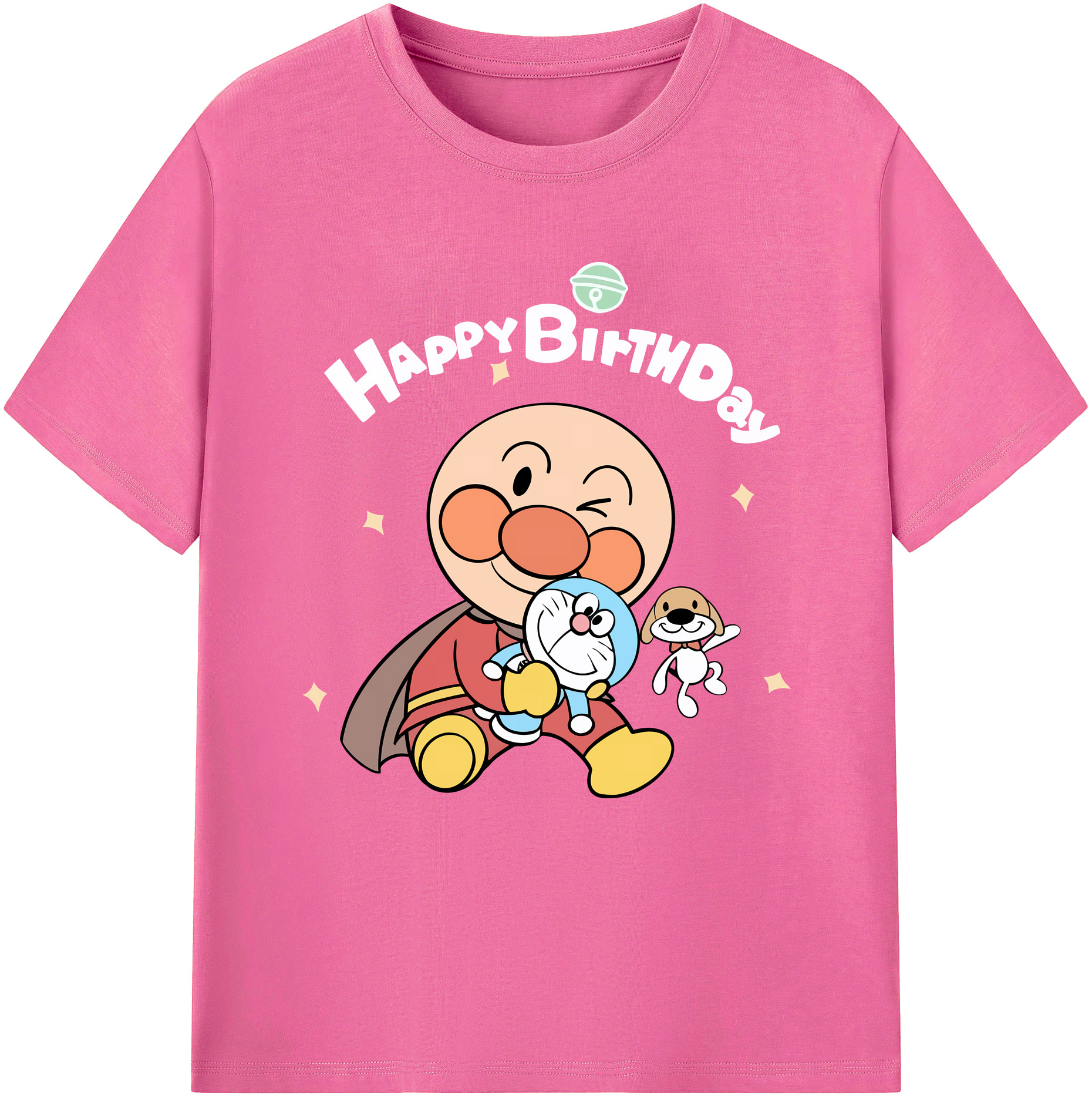 （画像用） アンパンマン Anpanman レディースカジュアルプリントTシャツ（綿100％）